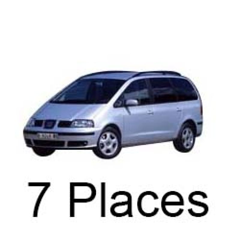 Housses de siège auto sur mesure SEAT ALHAMBRA 1 - 7 places (De 08/1993 à 08/2010)
